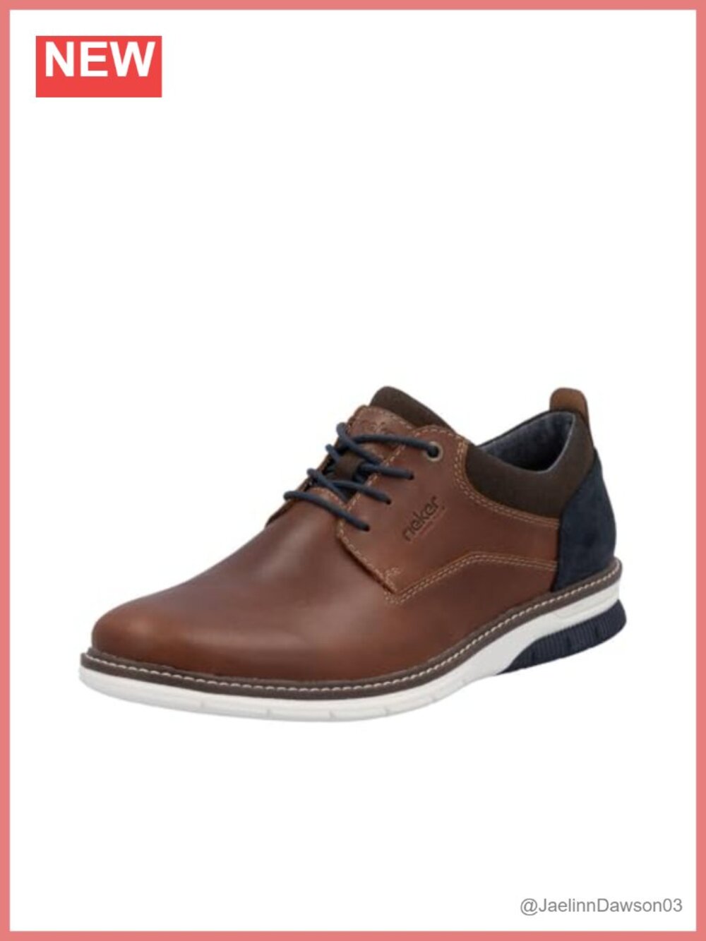 Rieker Leather Lace-Up Oxford Shoes